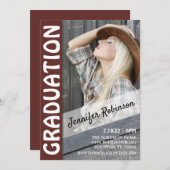 Westerne Afstuderen Uitnodiging (Voorkant / Achterkant)