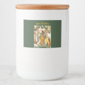 Westerne Amerikaanse Indiaanse Lady Bossen Donkerg Voedselcontainer Etiket (Voorkant)