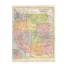 Westerne Amerikaanse  kaart