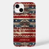 Westerne Amerikaanse vlag Case-Mate iPhone Case (Achterkant)