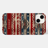Westerne Amerikaanse vlag Case-Mate iPhone Case (Achterkant (horizontaal))