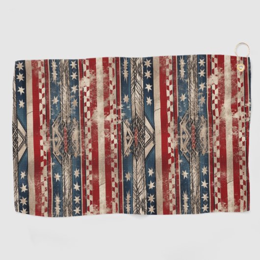 Westerne Amerikaanse vlag Golfhanddoek (Horizontaal)