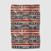 Westerne Amerikaanse vlag Golfhanddoek (Voorkant)