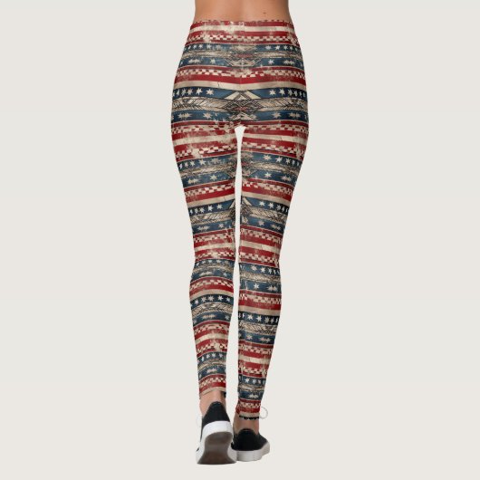 Westerne Amerikaanse vlag Leggings (Achterkant)