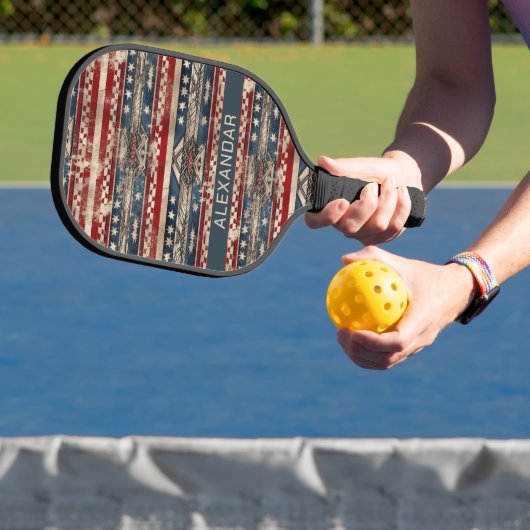 Westerne Amerikaanse vlag Pickleball Paddle (Insitu)