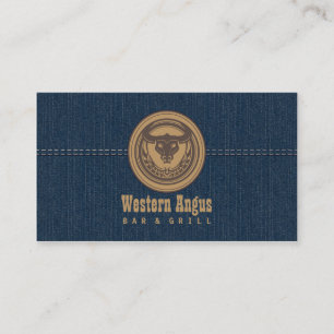 Westerne Angus Bar & Grill Restaurant Visitekaartj Visitekaartje