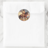 Westerne Art Round-Sticker Ronde Sticker (Tas)