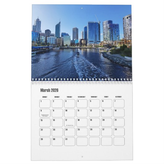 Westerne Australië Kalender (Mar 2026)