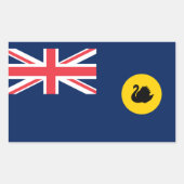 Westerne Australische vlag Rechthoekige Sticker (Voorkant)
