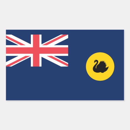Westerne Australische vlag Rechthoekige Sticker (Voorkant)