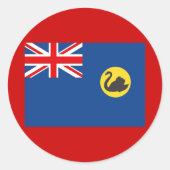 Westerne Australische vlag Ronde Sticker (Voorkant)