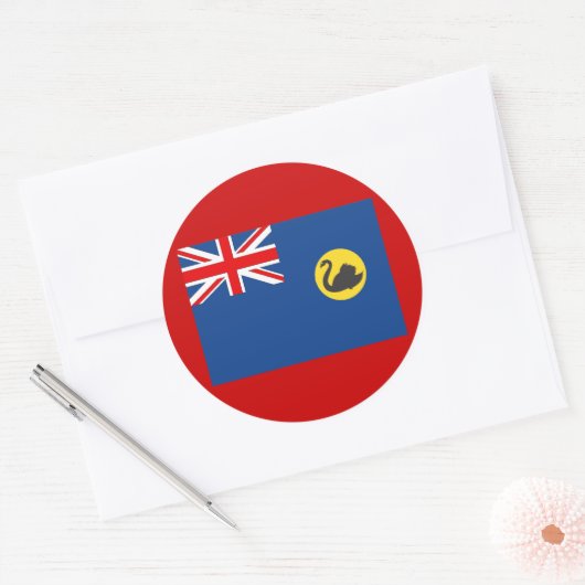 Westerne Australische vlag Ronde Sticker (Envelop)