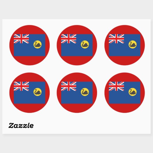 Westerne Australische vlag Ronde Sticker (Vel)