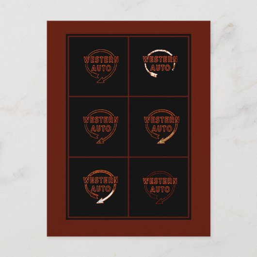 Westerne Auto Building Sign Kansas City, Missouri Briefkaart (Voorkant)