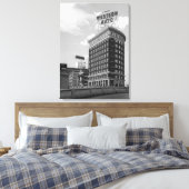 Westerne Auto Sign Black & White Architecture Foto Canvas Afdruk (Insitu (Slaapkamer))