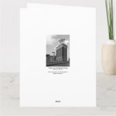 Westerne Auto Sign Black & White Architecture Foto Kaart (Achterkant)