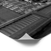 Westerne Auto Sign Black & White Architecture Foto Poster (Hoek)