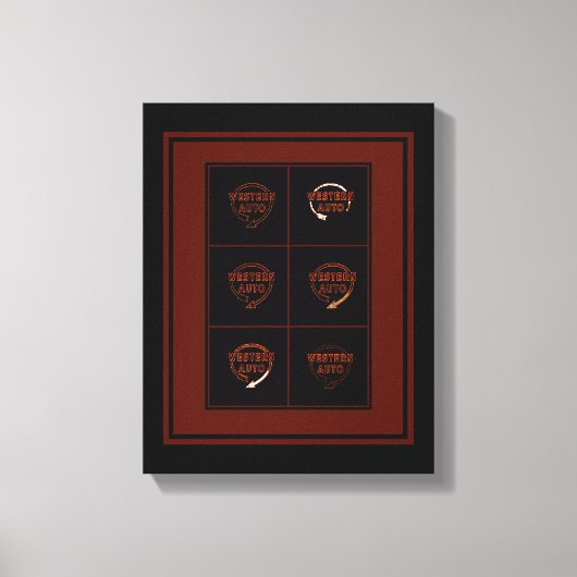 Westerne automatische bouwtekening, Kansas City, M Canvas Afdruk (Voorkant)