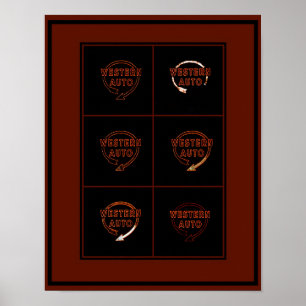 Westerne automatische bouwtekening, Kansas City, M Poster