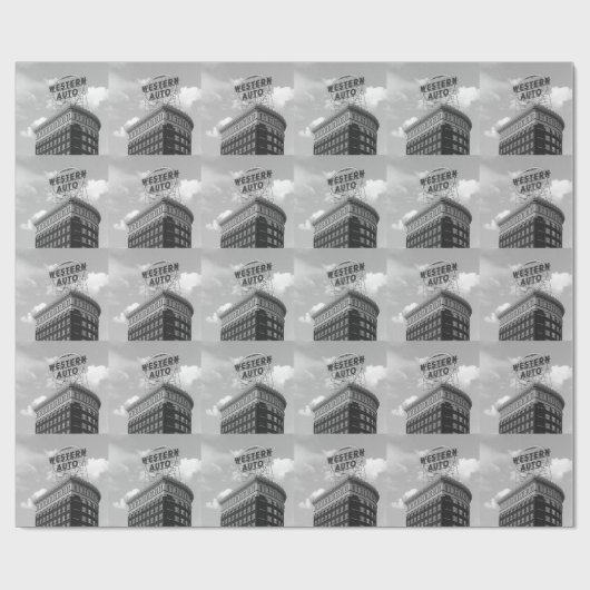 Westerne automatische halfcilindrische constructie cadeaupapier (Vlak)