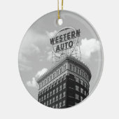 Westerne automatische halfcilindrische constructie keramisch ornament (Links)