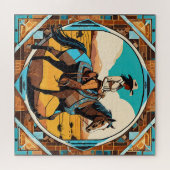 Westerne avonturier 3 legpuzzel (Horizontaal)