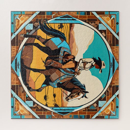 Westerne avonturier 3 legpuzzel (Horizontaal)