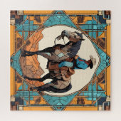 Westerne avonturier 6 legpuzzel (Horizontaal)