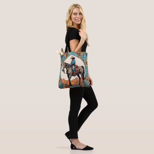 Westerne avonturier 6 tote bag (Op model)