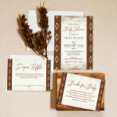 Westerne Aztec Rustic Boho Luier Raffle Kaart