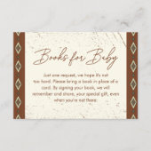 Westerne Azteekse, rustieke Boho-boeken voor Baby Informatiekaartje (Voorkant)