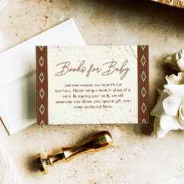 Westerne Azteekse, rustieke Boho-boeken voor Baby Informatiekaartje