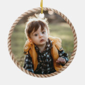 Westerne Baby Boy Eerste Kerstfoto Ornament (Achterkant)