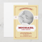 Westerne Baby Fotoaankondiging Aankondiging (Voorkant / Achterkant)