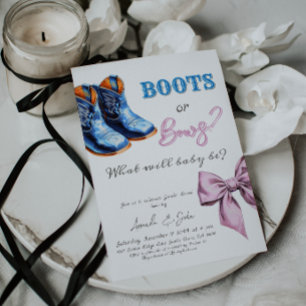 Westerne Baby Jean Boots of Bows Genderonthulling Kaart