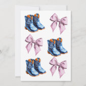 Westerne Baby Jean Boots of Bows Genderonthulling Kaart (Achterkant)