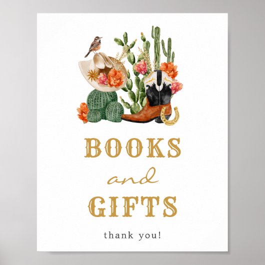 Westerne Baby shower geschenken Poster (Voorkant)