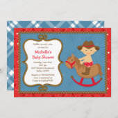 Westerne Baby shower Uitnodiging (Voorkant / Achterkant)