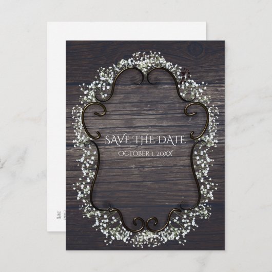 Westerne baby uit Oostenrijk sparen de datum Aankondigingskaart (Voorkant / Achterkant)