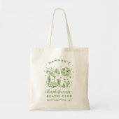 Westerne Bachelorette Retro Modern gepersonaliseer Tote Bag (Voorkant)