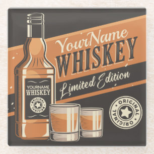 Westerne balk voor persoonlijke whiskey-vloeistoff glazen onderzetter