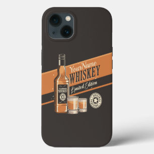 Westerne balk voor persoonlijke whiskey-vloeistoff iPhone 13 hoesje