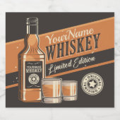 Westerne balk voor persoonlijke whiskey-vloeistoff likeurfles etiket (Enkel label)