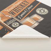 Westerne balk voor persoonlijke whiskey-vloeistoff sherpa deken (3/4)