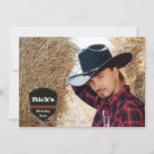 Westerne banner fotouitnodiging kaart (Voorkant)