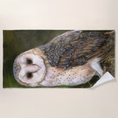 Westerne Barn Owl Beach Towel - Schilderen Strandlaken (Voorkant)