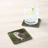 Westerne Barn Owl Beverage Coaster - Schilderen Bier Onderzetter (Rechterzijde)