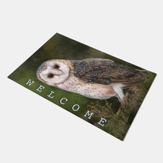 Westerne Barn Owl Doormat Deurmat (Schuin)