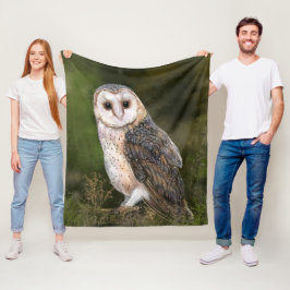 Westerne Barn Owl Fleece Blanket
