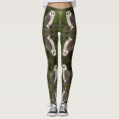 Westerne Barn Owl - Gegigreerde Waterverf schilder Leggings (Voorkant)